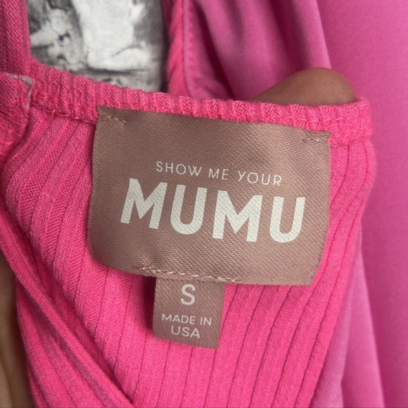 EUC Show Me Your MuMu Portia Bodysuit Vibrant Pink Adjustable Straps Size Small - Picture 9 of 13